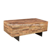 Industrial Wide Wood and Metal Legs TV Stand